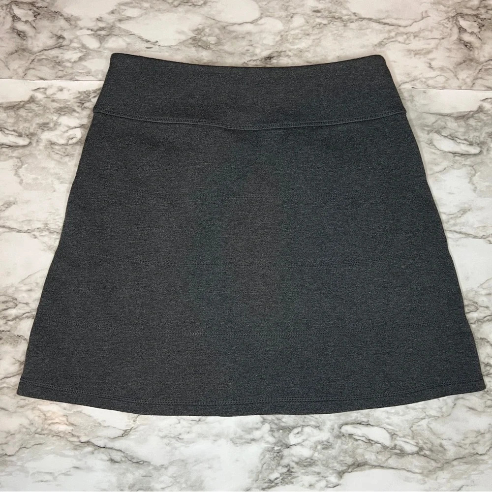 Athleta Strata Ponte A-Line Skirt charcoal Gray XS - Picture 3 of 6